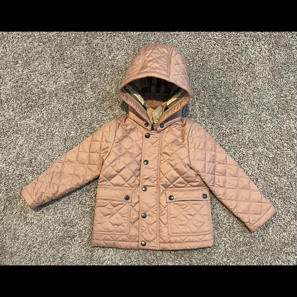 Little girls Burberry quilted jacket size 2Y